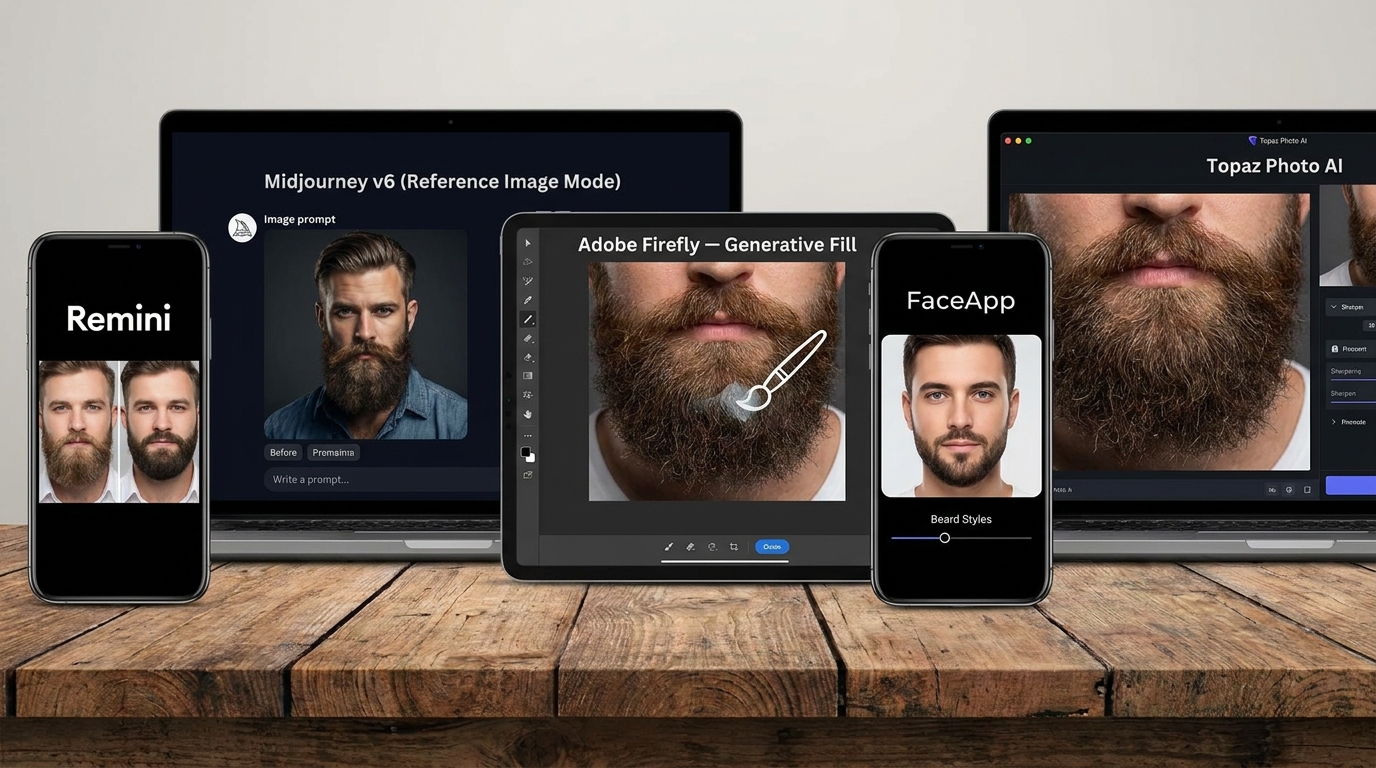 AI tools for beard enhancement in photos