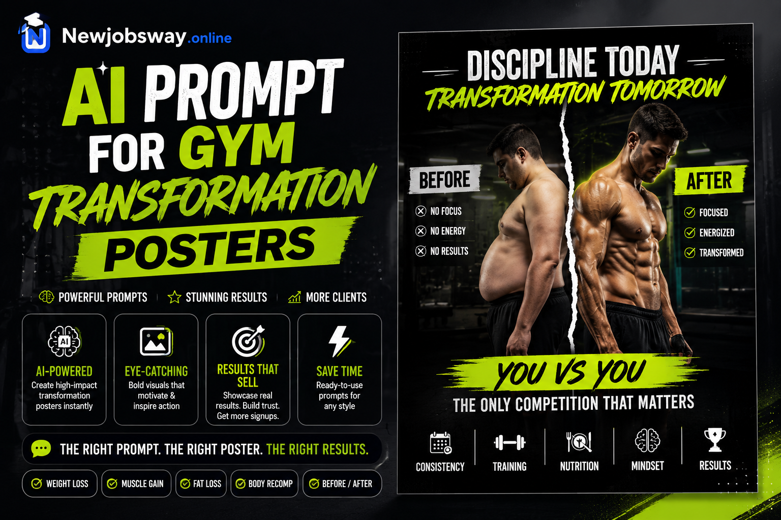 AI Prompt for Gym Transformation Posters in 2026