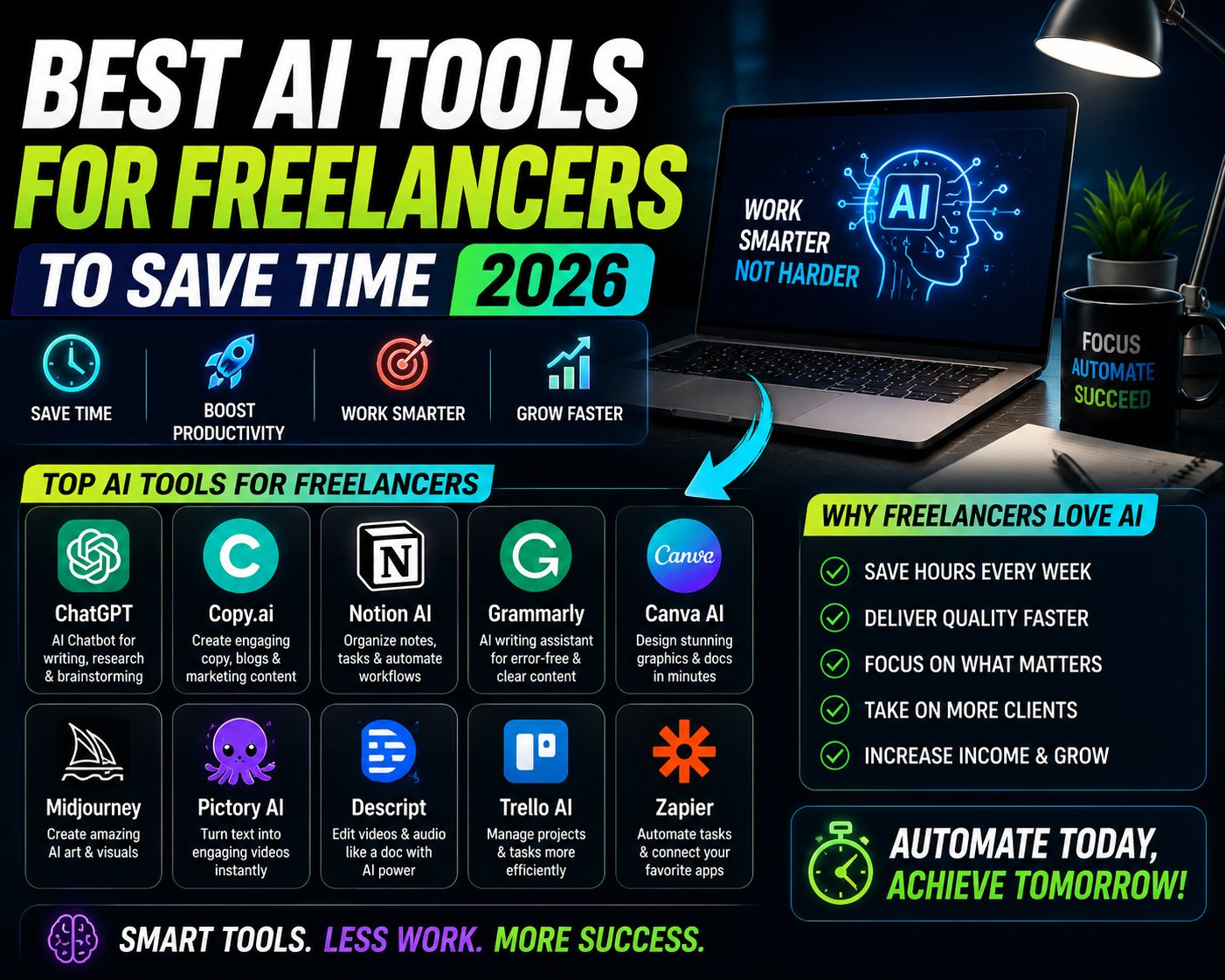 Best AI Tools for Freelancers to Save Time in 2026