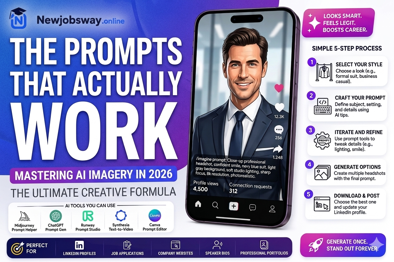 Best AI prompts for LinkedIn professional headshots 2026