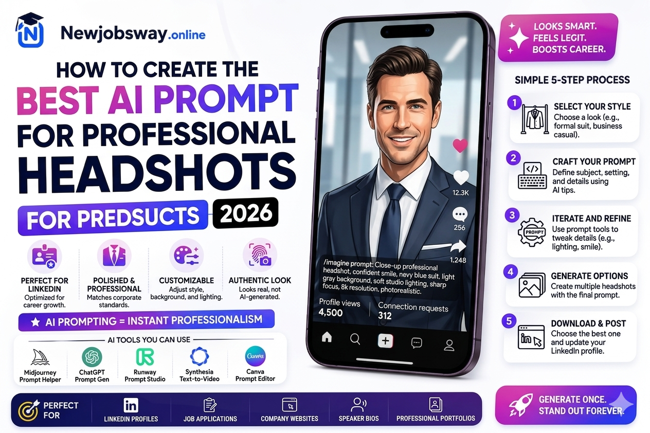 Best AI Prompt for LinkedIn Professional Headshots in 2026